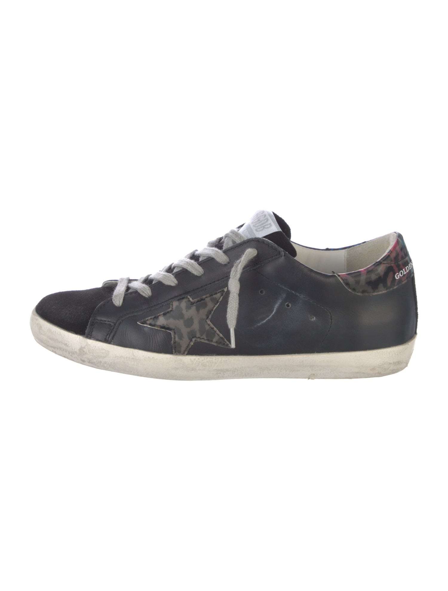 Golden Goose Leather Printed Sneakers